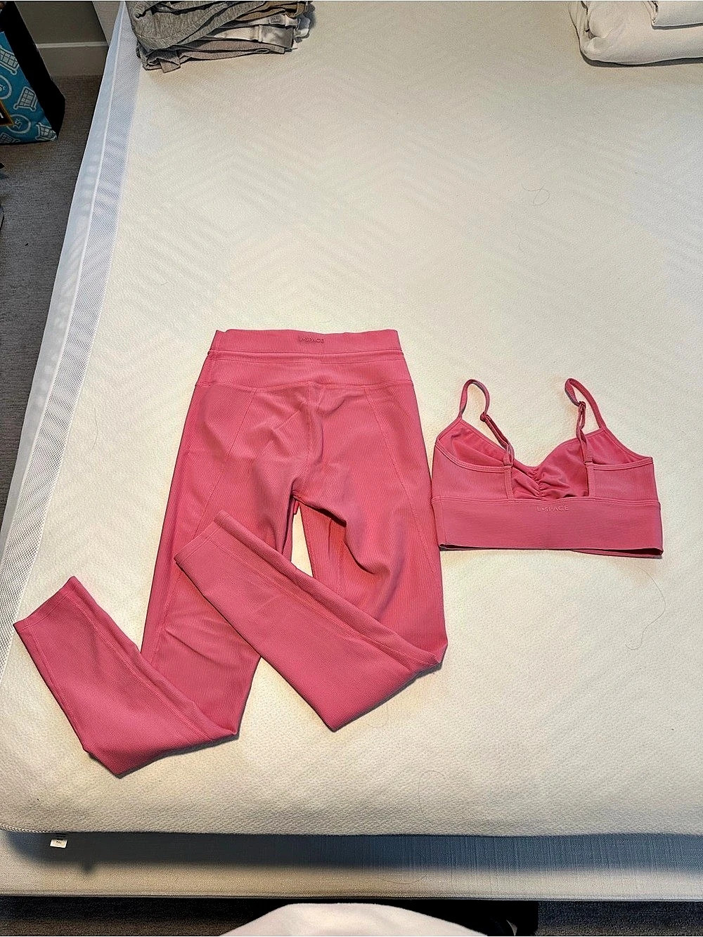 L-SPACE Pink Ribbed Two-Piece Set - Picture 2 of 7